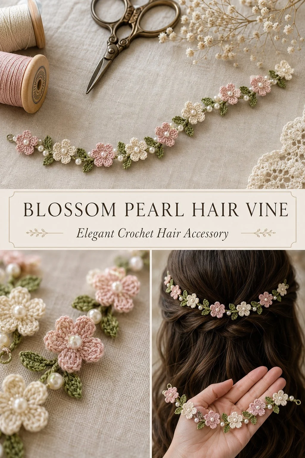 Blossom Pearl Hair Vine accessory for weddings and special occasions
