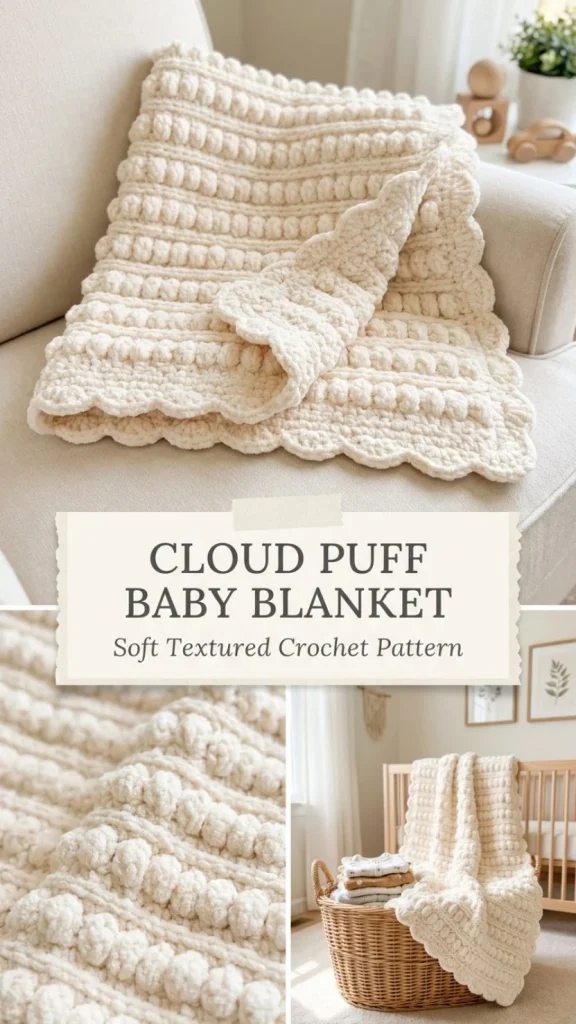 Cloud Puff Baby Blanket providing warmth and comfort for infants