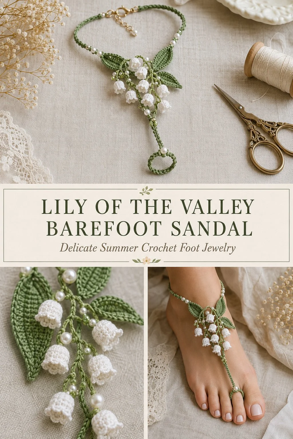 Lily of the Valley Barefoot Sandal design showcasing comfort and style for summer wear.