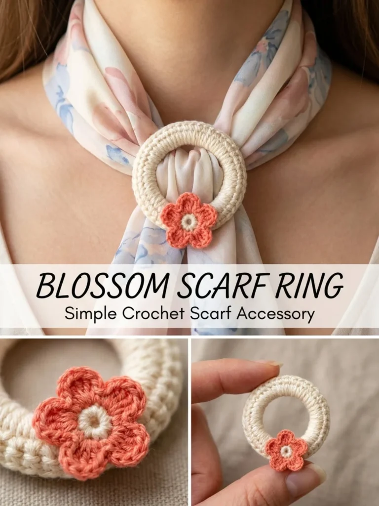 Elegant Blossom Scarf Ring for stylish accessorizing and scarf tying
