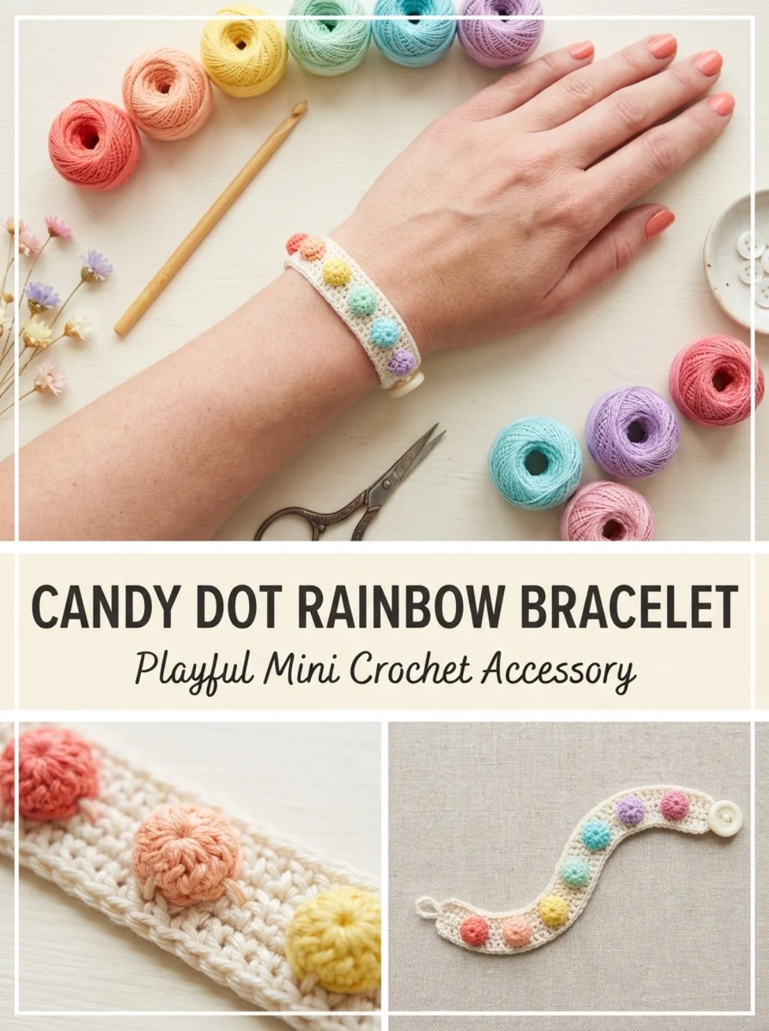 Colorful Candy Dot Rainbow Bracelet for vibrant accessory collection
