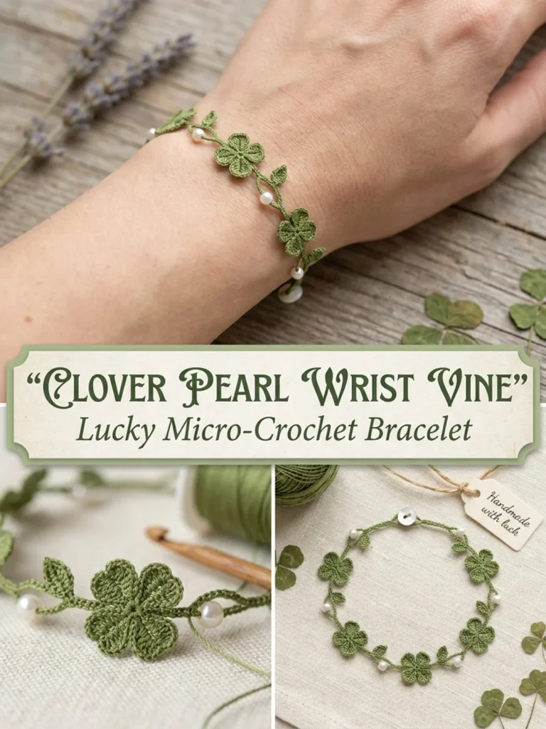 Clover Pearl Wrist Vine elegant accessory made with natural elements