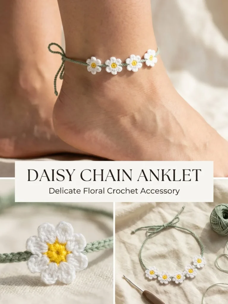 Elegant Daisy Chain Anklet for a stylish accessory