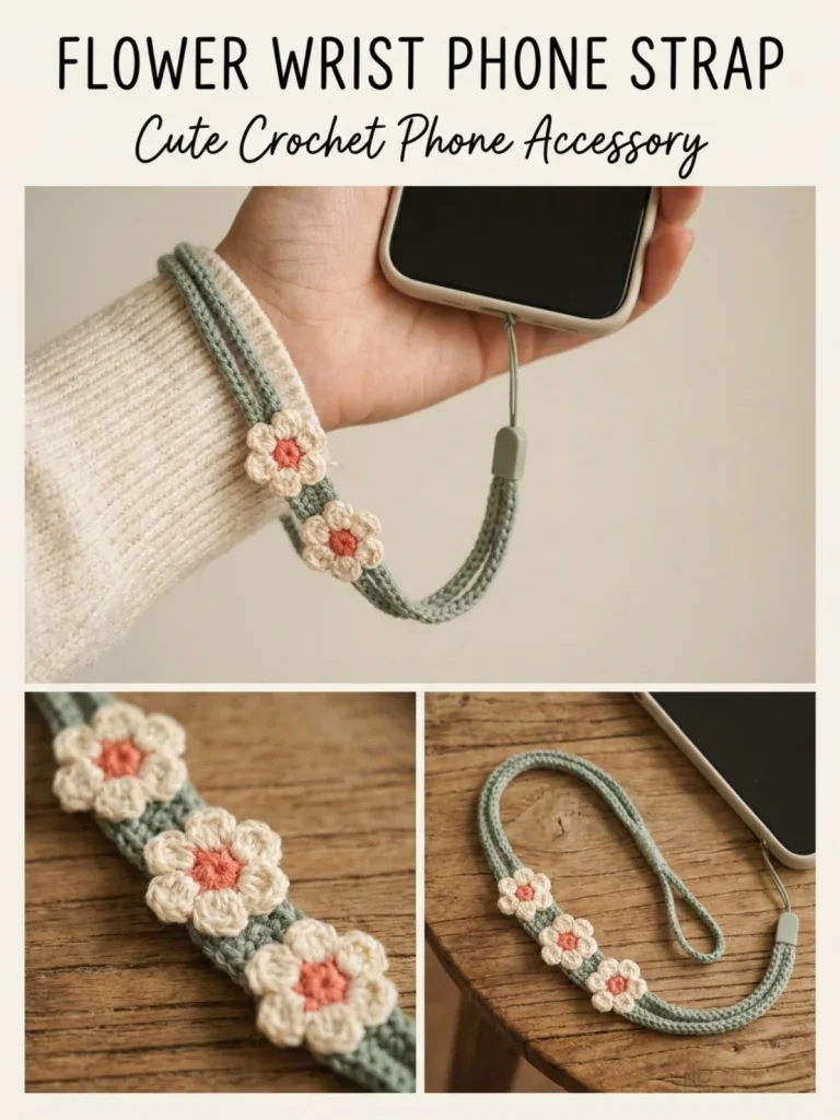 Flower Wrist Phone Strap for stylish and comfortable phone carrying