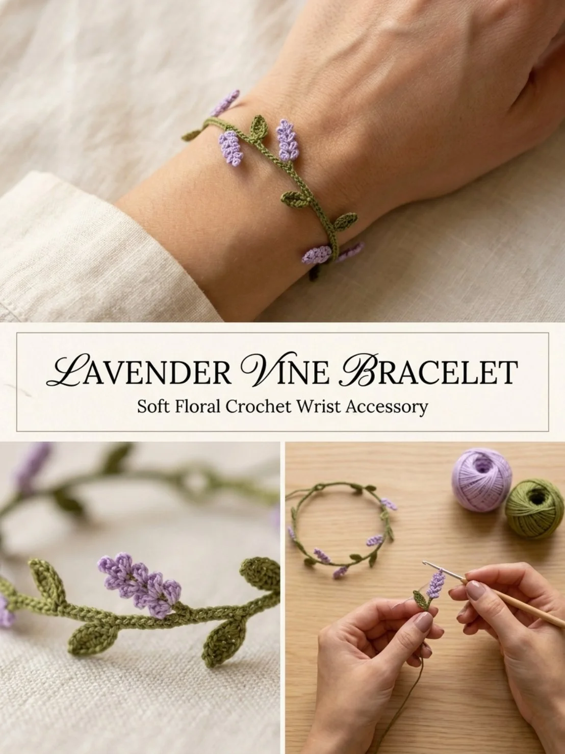 Elegant Lavender Vine Bracelet showcasing natural beauty and style.