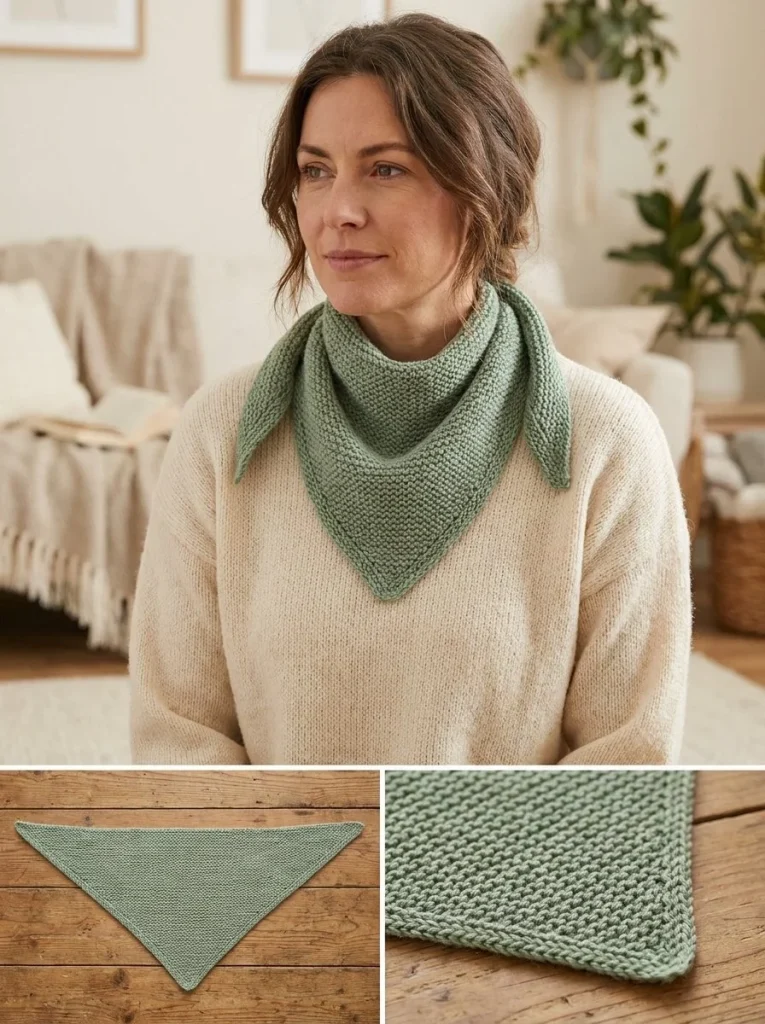 Moss-Stitch Mini Neckerchief in stylish design and vibrant colors