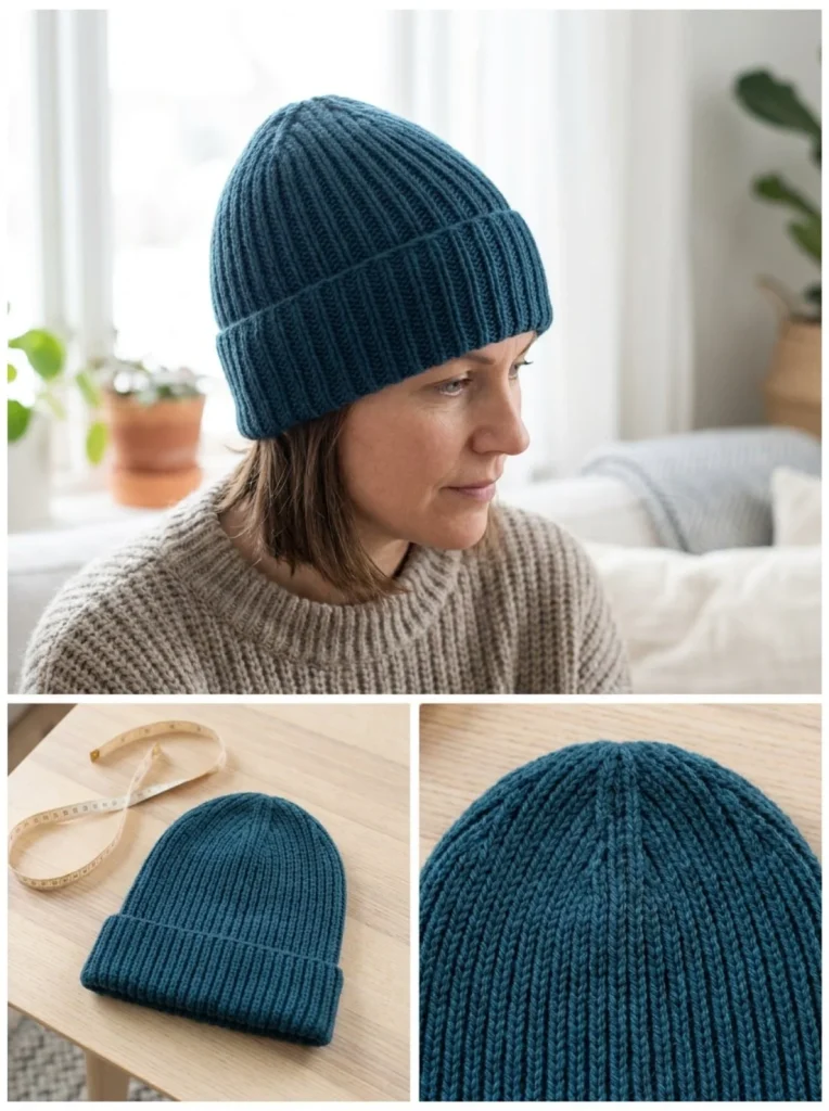 Stylish ribbed fitted beanie in various colors for winter fashion.