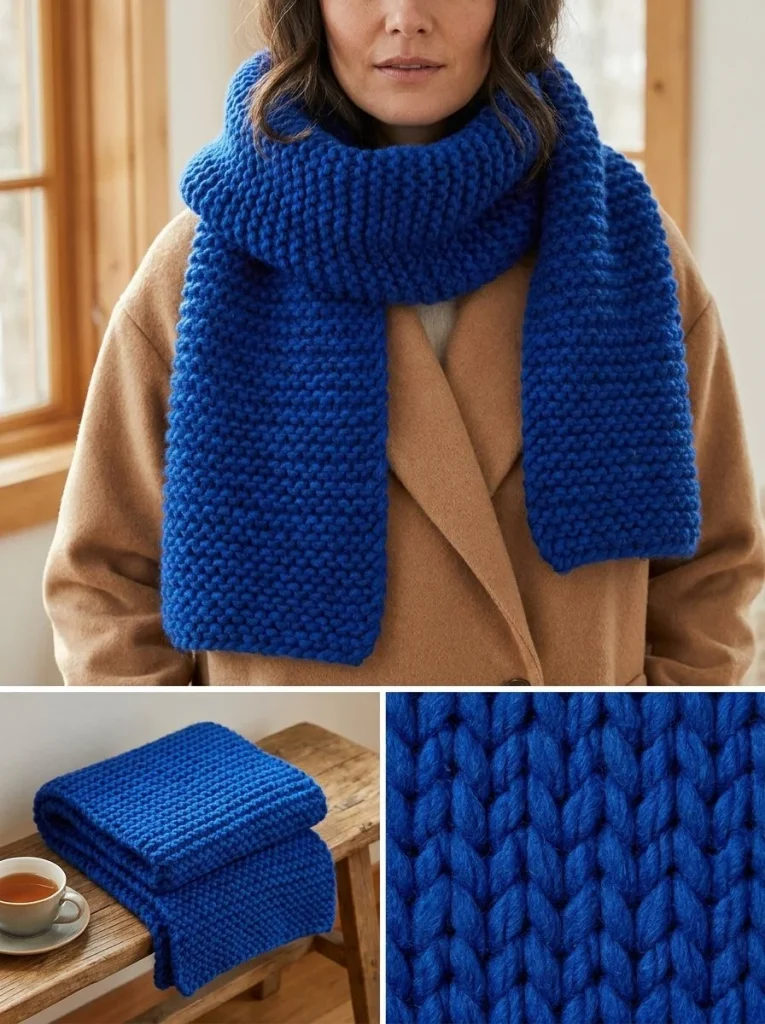 Soft Garter Wrap Scarf for stylish warmth and comfort.