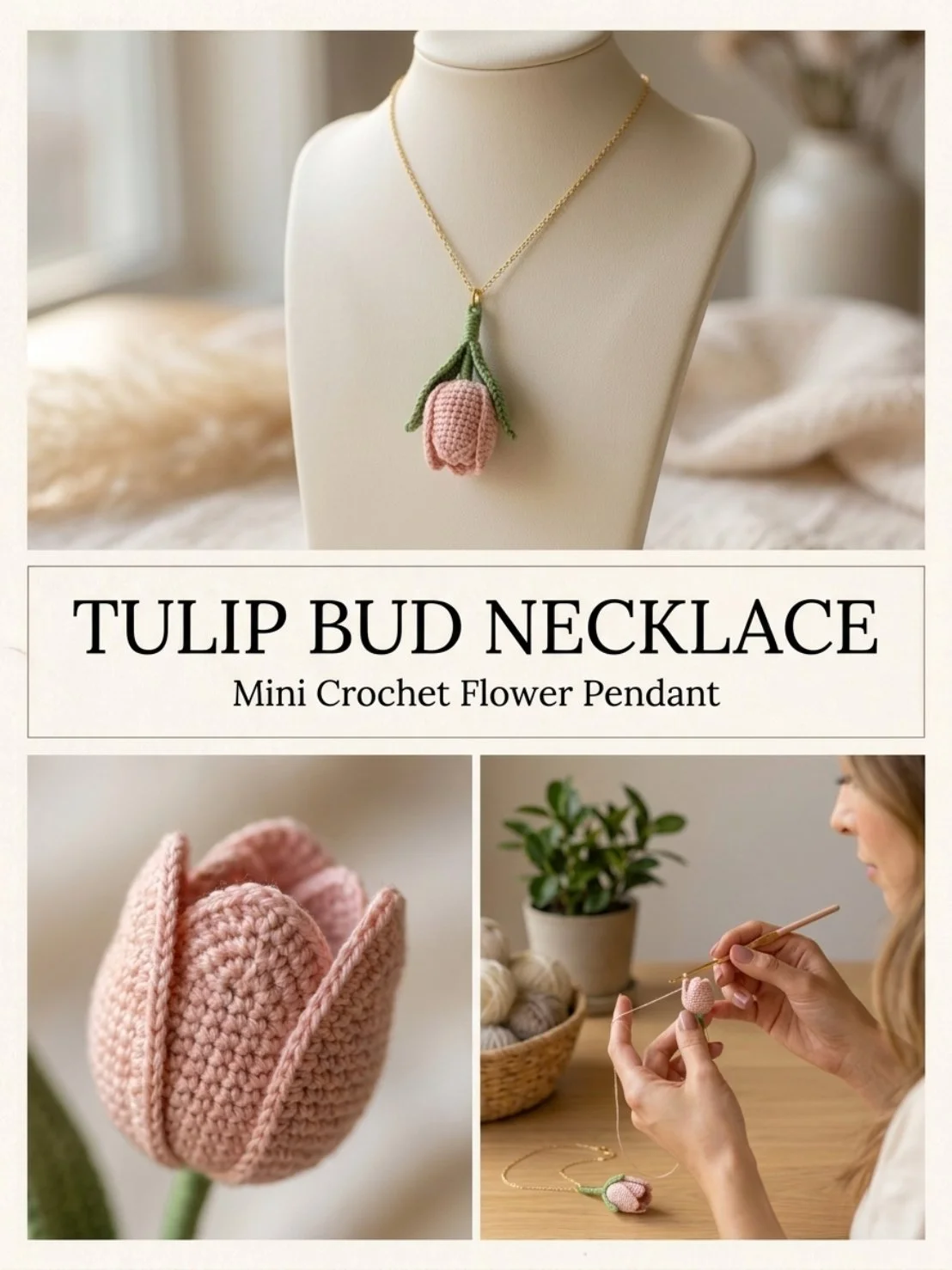 Elegant Tulip Bud Necklace design showcasing natural beauty and style.