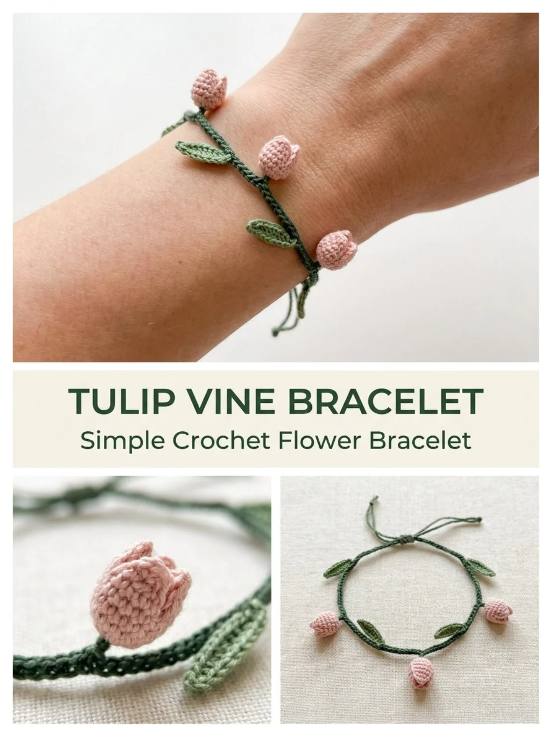 Elegant Tulip Vine Bracelet showcasing floral design and vibrant colors