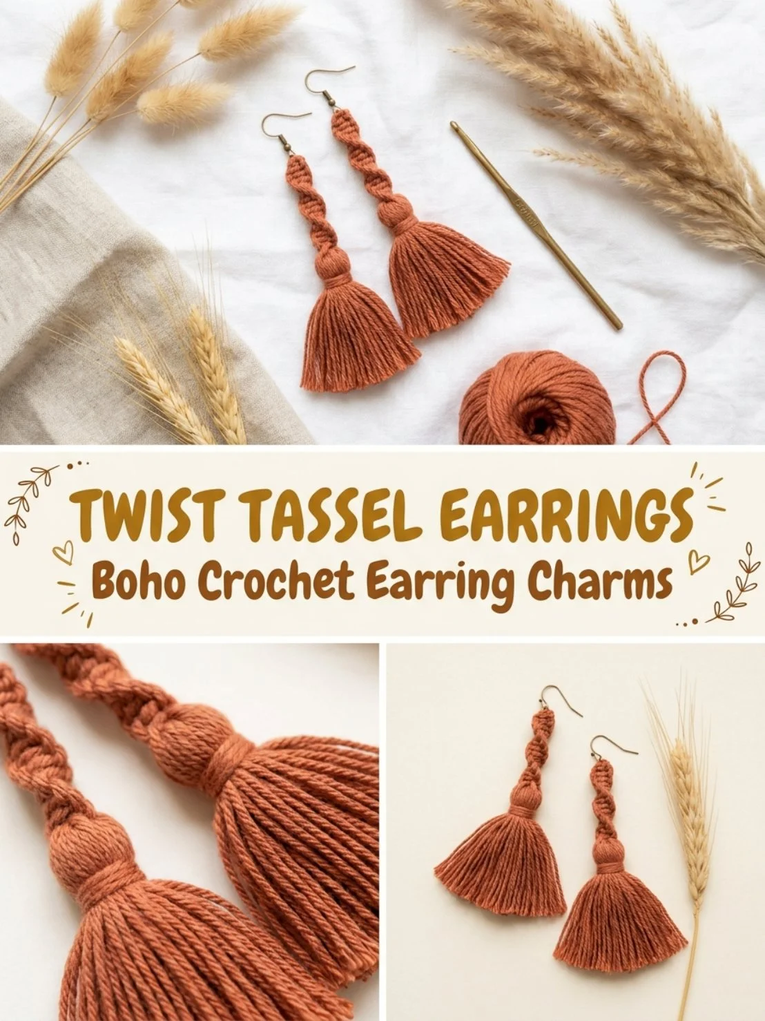 Twist tassel earring charms in vibrant colors for stylish accessorizing.