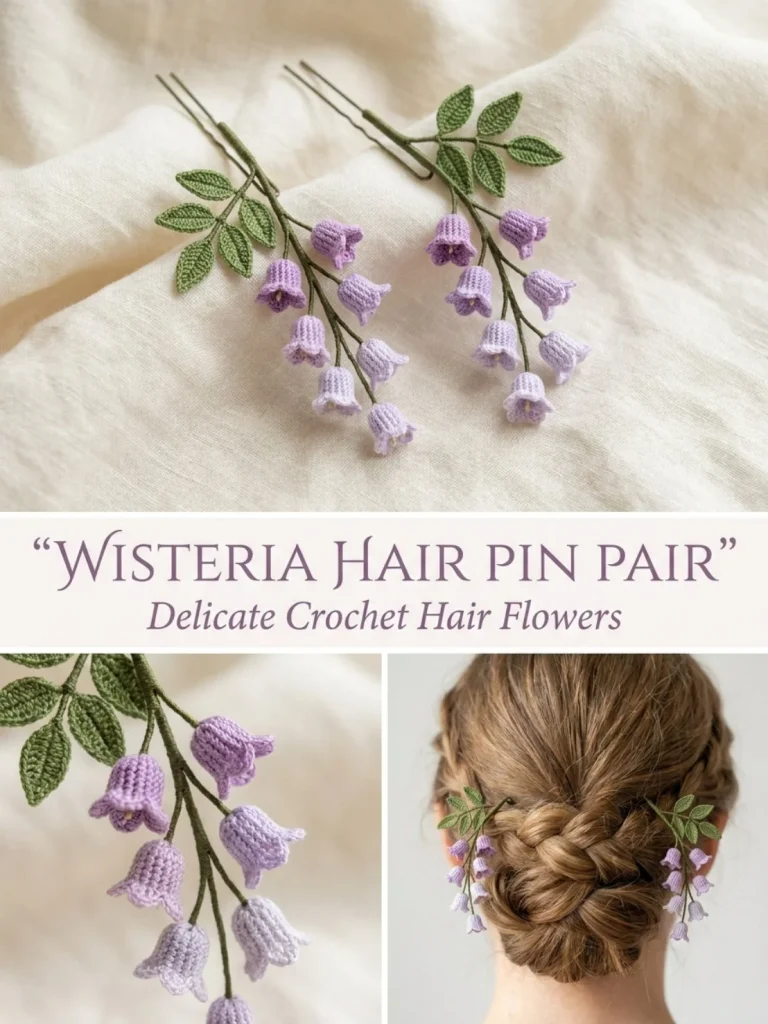 Elegant Wisteria Hair Pin Pair for stylish hairstyles