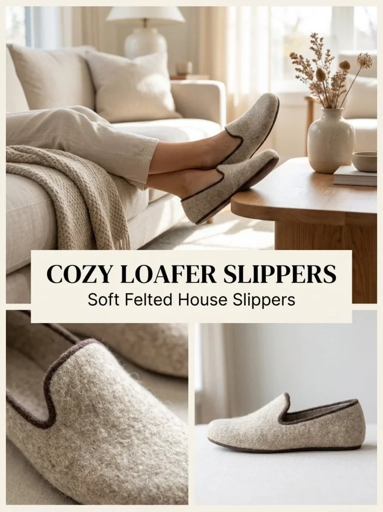 Cozy felted loafer slippers knitting pattern for warm and stylish designs