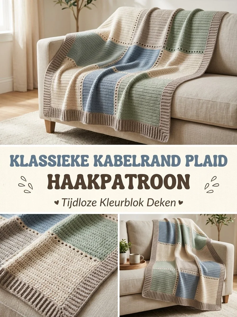 Kabelrand Plaid in classic color block pattern for home decor
