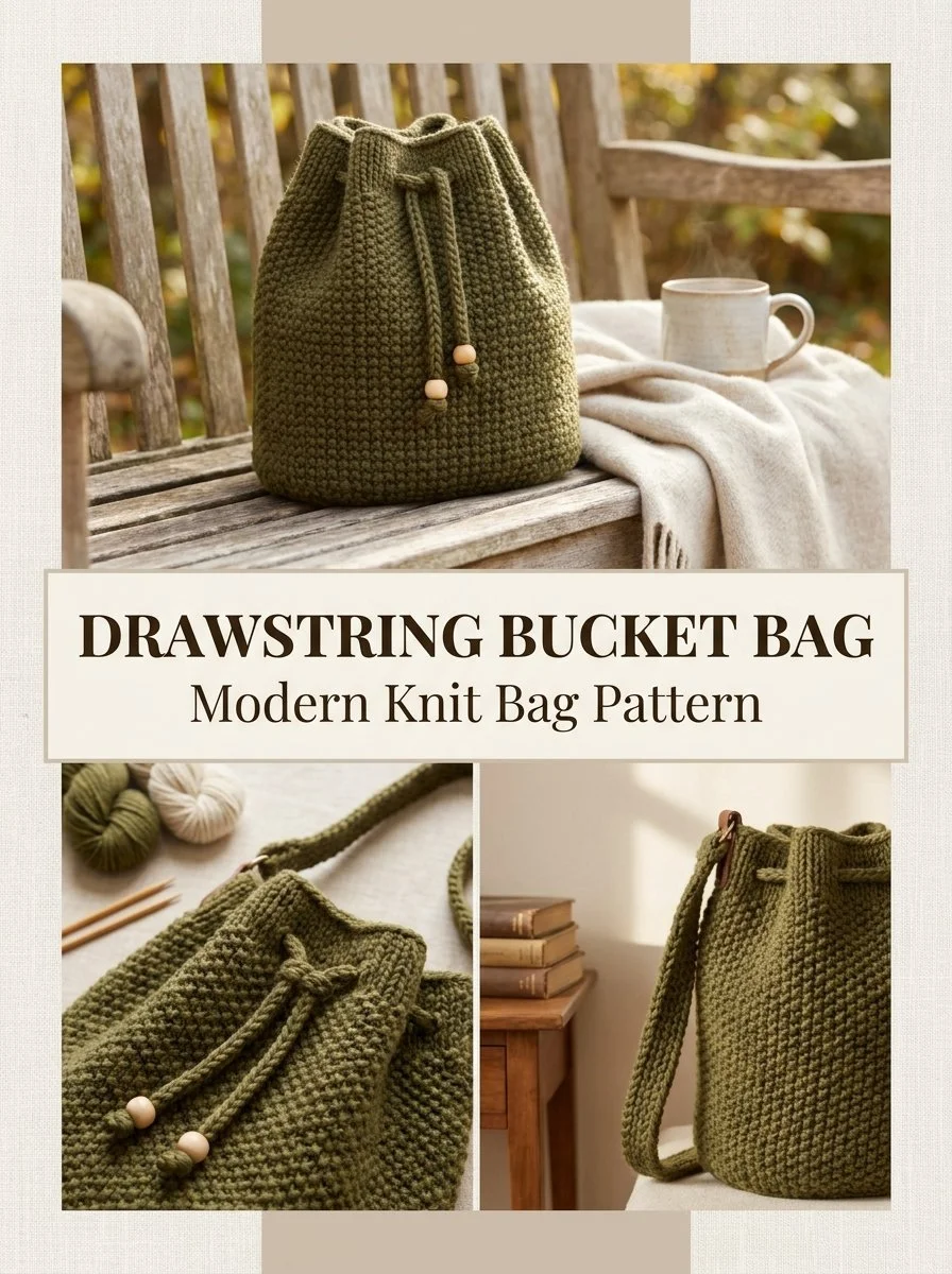 Olive Drawstring Bucket Bag for stylish and functional accessorizing